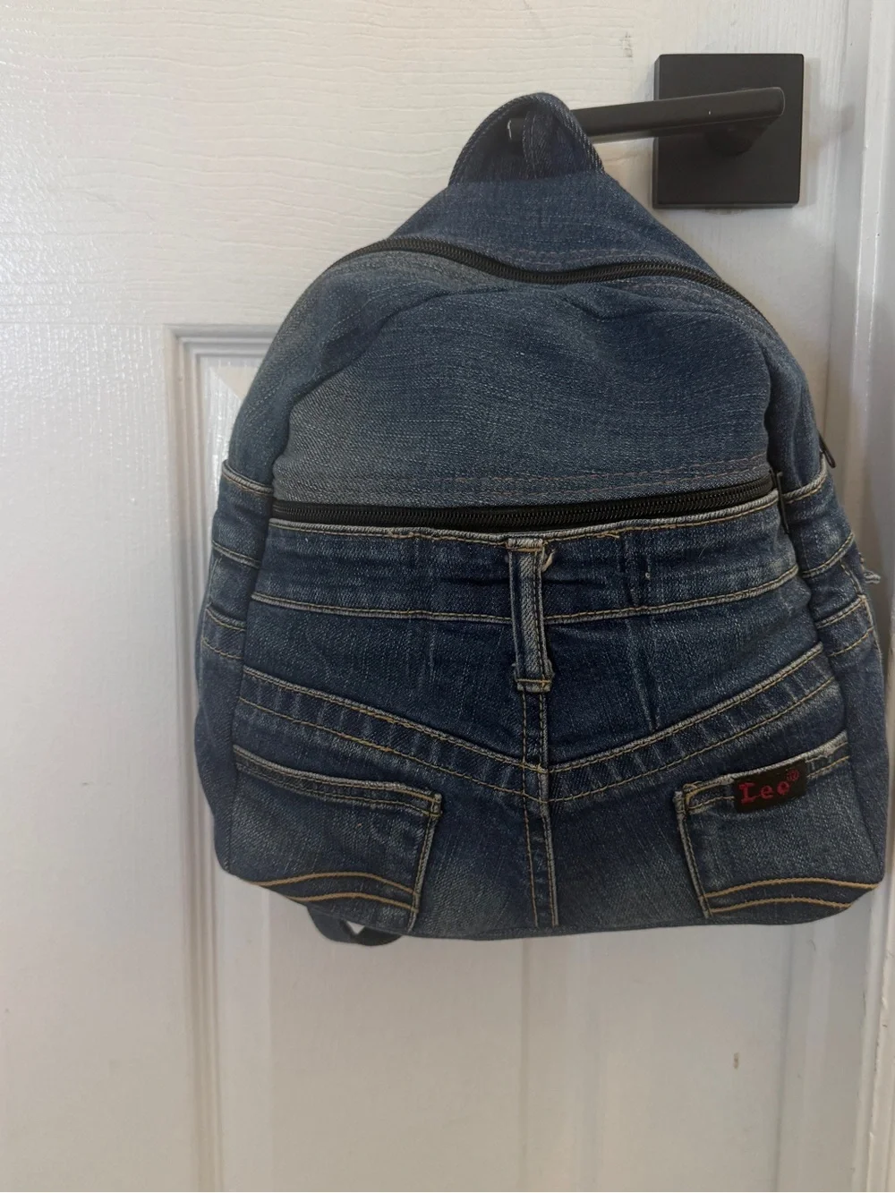 Lee Dark Wash Denim Backpack